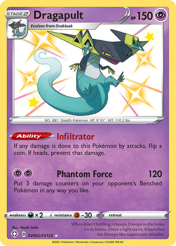Dragapult SV062/122 - Shining Fates Shiny Vault Holofoil