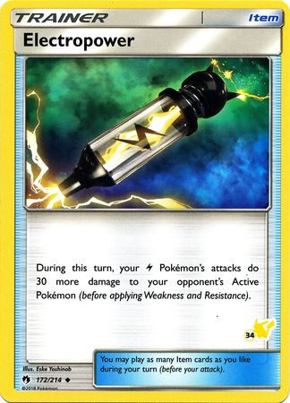 Electropower - 172/214 (#34 Pikachu Stamped) - Battle Academy