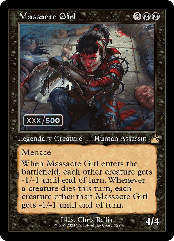 Massacre Girl (Retro Frame) (Serial Numbered) (RVR-328) - Ravnica Remastered Foil
