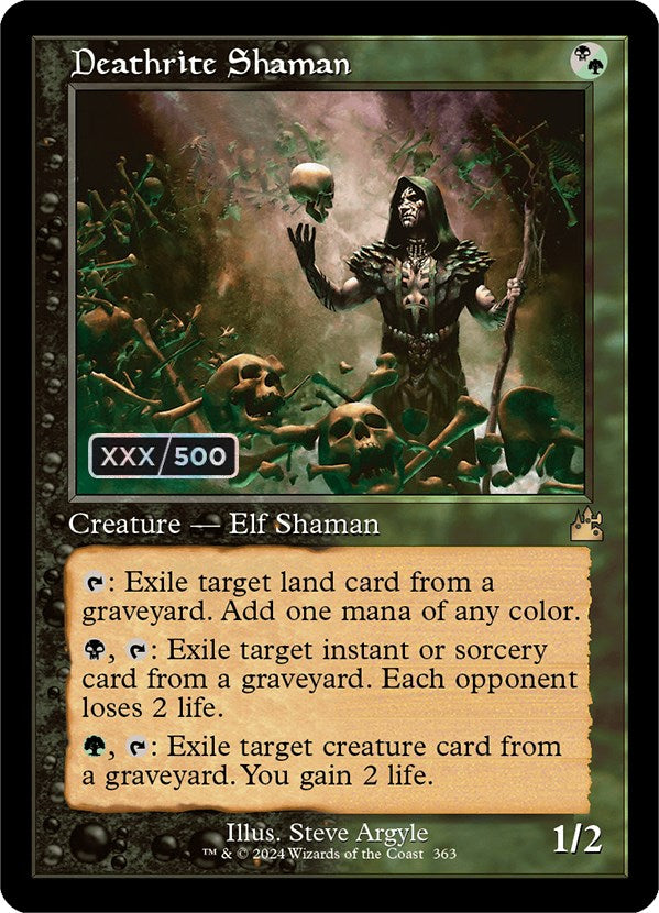Deathrite Shaman (Retro Frame) (Serial Numbered) (RVR-363) - Ravnica Remastered Foil