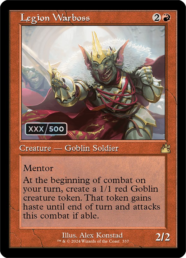 Legion Warboss (Retro Frame) (Serial Numbered) (RVR-337) - Ravnica Remastered Foil