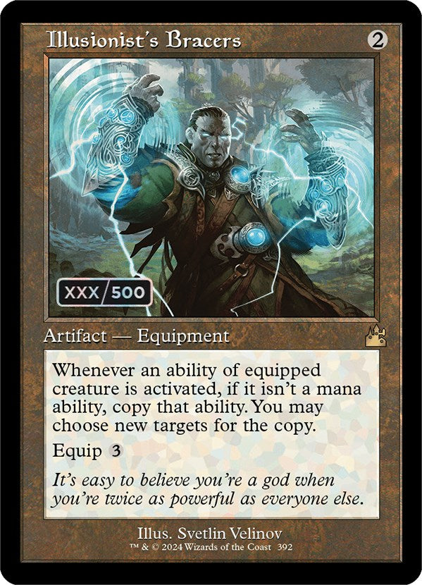 Illusionist's Bracers (Retro Frame) (Serial Numbered) (RVR-392) - Ravnica Remastered Foil