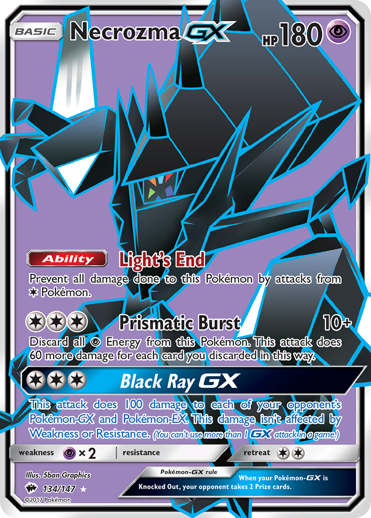 Necrozma GX (Full Art)/147 - SM  Burning Shadows Holofoil