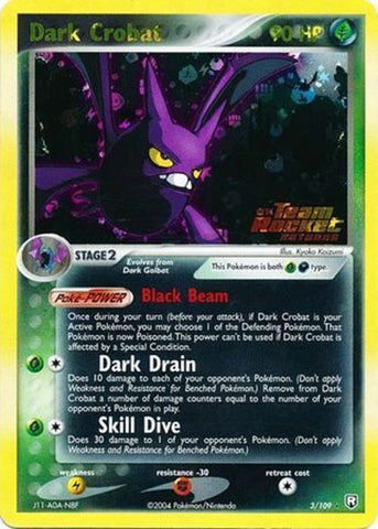 Dark Crobat 3/109 - Team Rocket Returns Reverse Holofoil