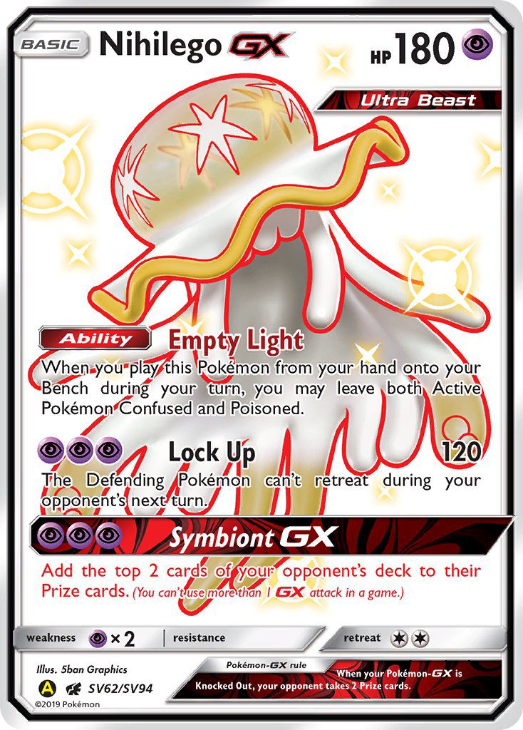 Nihilego GX/94 - Hidden Fates Shiny Vault Holofoil