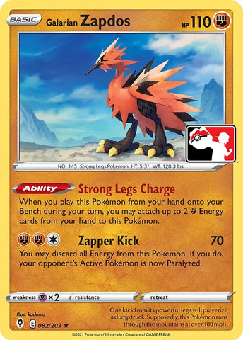 Galarian Zapdos - Prize Pack Series Cards