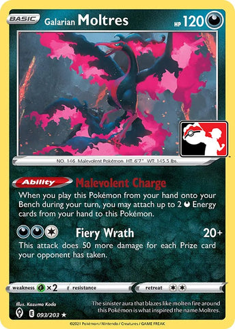 Galarian Moltres - Prize Pack Series Cards