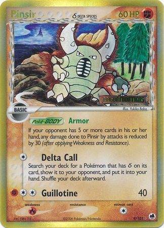 Pinsir (Delta Species)/101 - Dragon Frontiers Reverse Holofoil
