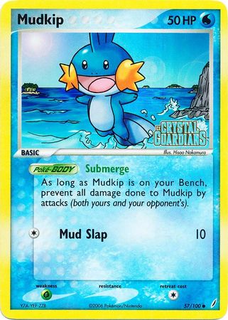 Mudkip - 057/100 57/100 - Crystal Guardians Reverse Holofoil