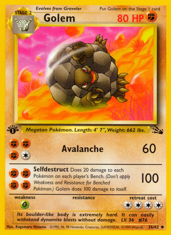 Golem 36/62 - Fossil 1st Edition