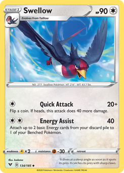 Swellow 134/185 - SWSH04 Vivid Voltage