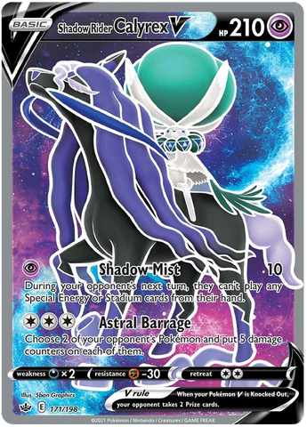 Shadow Rider Calyrex V (Full Art) 171/198 - SWSH06 Chilling Reign Holofoil