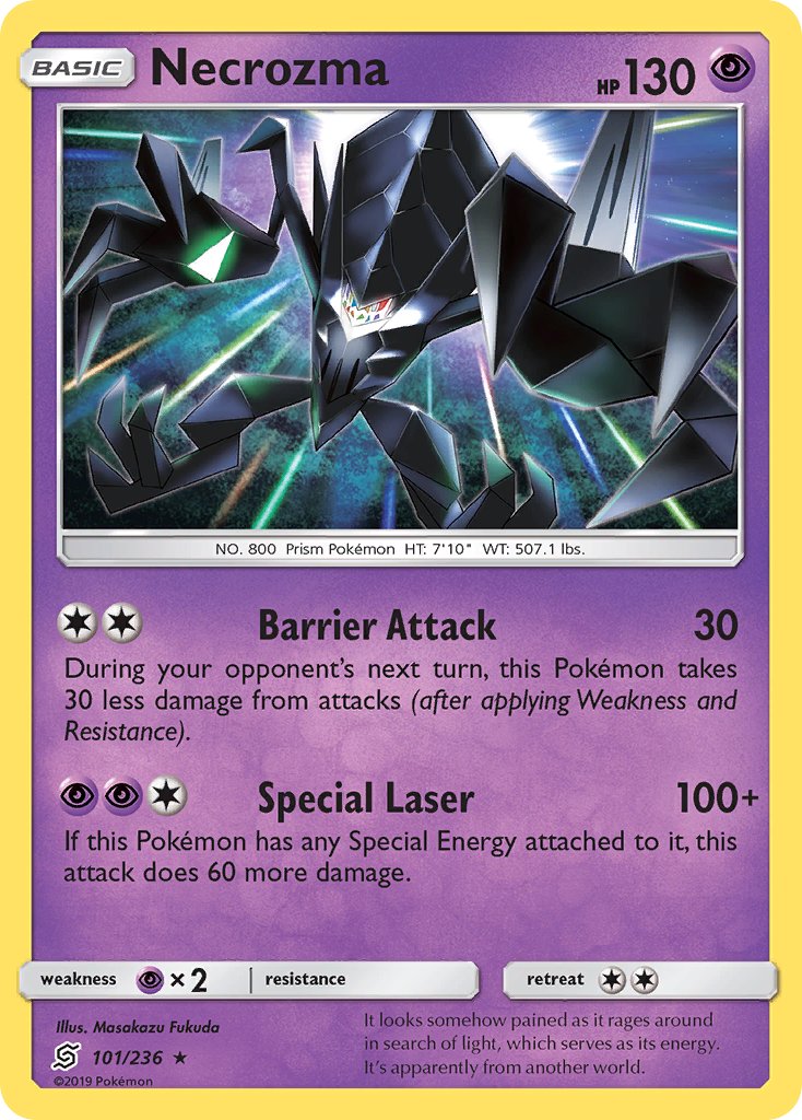 Necrozma - 101/236 (Cracked Ice Holo) - Deck Exclusives Holofoil