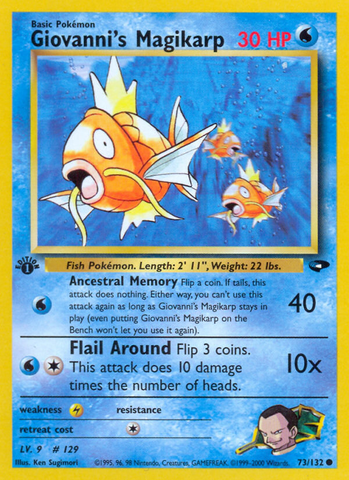 Giovanni's Magikarp 73/132 - Gym Challenge 1st Edition