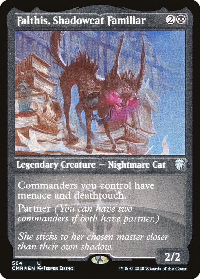Falthis, Shadowcat Familiar (Foil Etched) (CMR-564) - Commander Legends Foil