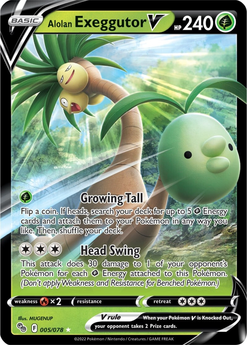 Alolan Exeggutor V 5/78 - Pokemon GO Holofoil