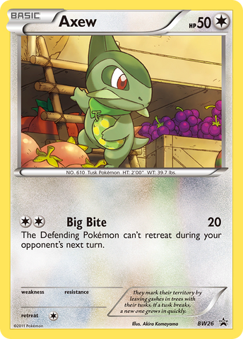 Axew - BW26/101 - Black and White Promos Holofoil