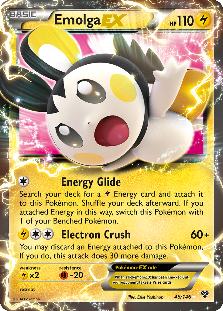 Emolga EX 46/146 - XY Base Set Holofoil
