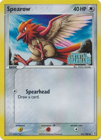 Spearow 61/100 - Crystal Guardians Reverse Holofoil