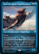 Malcolm, Keen-Eyed Navigator (Foil Etched) (CMR-560) - Commander Legends Foil