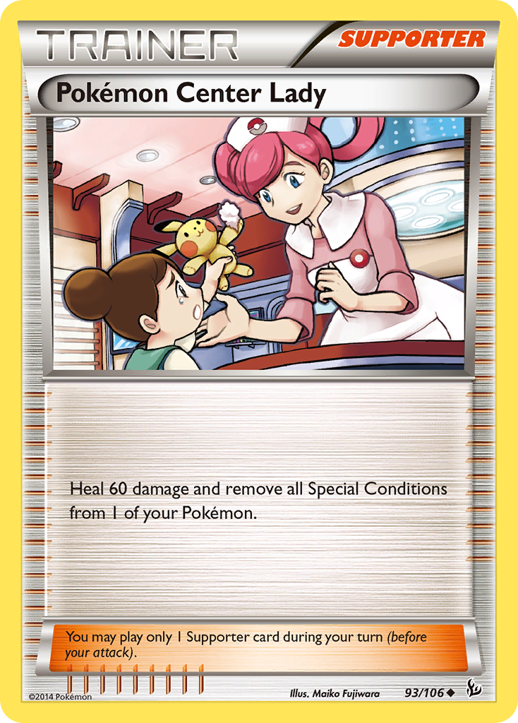 Pokemon Center Lady 93/106 - XY  Flashfire