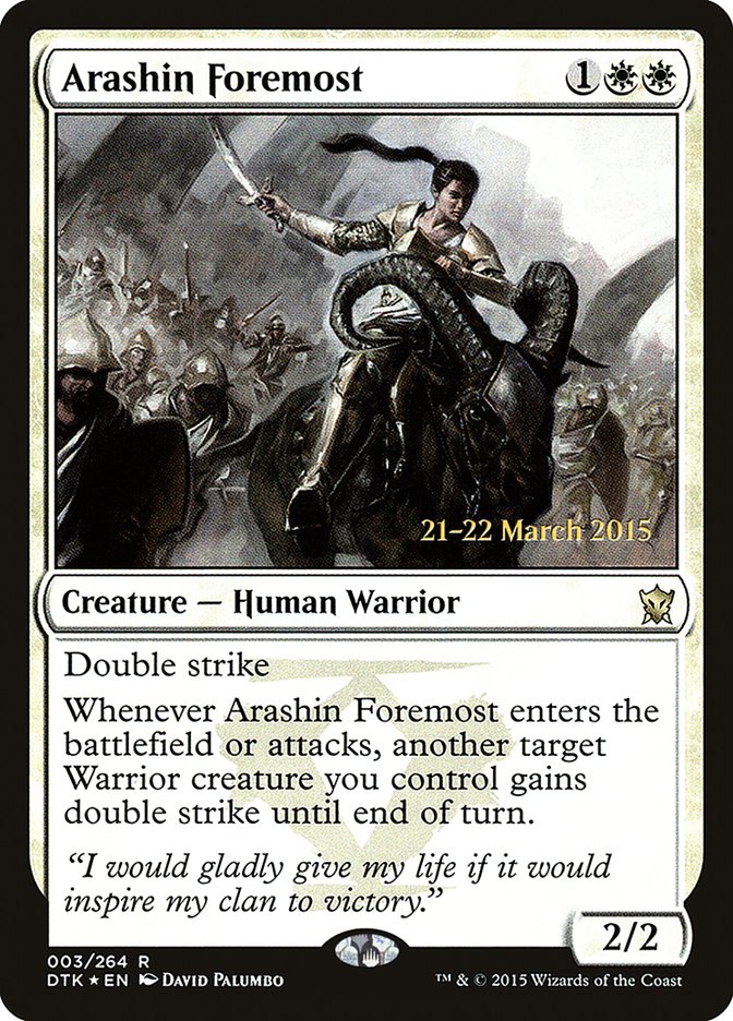 Arashin Foremost (PRE-003) - Dragons of Tarkir Promos Foil