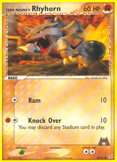 Team Magma's Rhyhorn - 68/95 68/95 - Team Magma vs Team Aqua