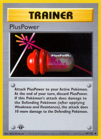 PlusPower - 84/102 - 1st Edition Base Set Shadowless - Uncommon