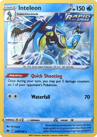 Inteleon - 043/198 (Cosmos Holo) 43 - Miscellaneous Cards & Products Holofoil