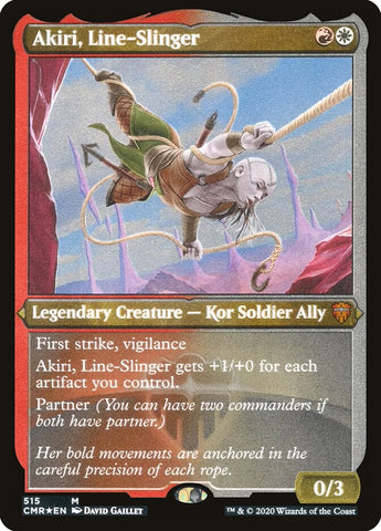 Akiri, Line-Slinger (Foil Etched) (CMR-515) - Commander Legends Foil