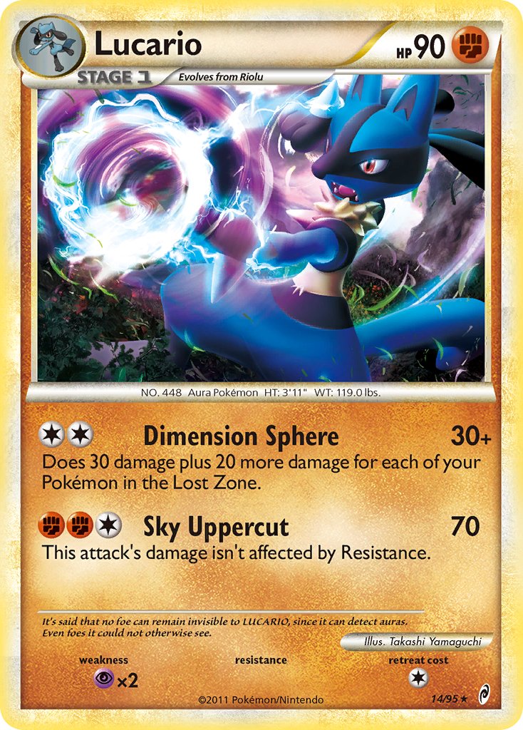 Lucario - 14/95 (Cracked Ice Holo) - Deck Exclusives Holofoil
