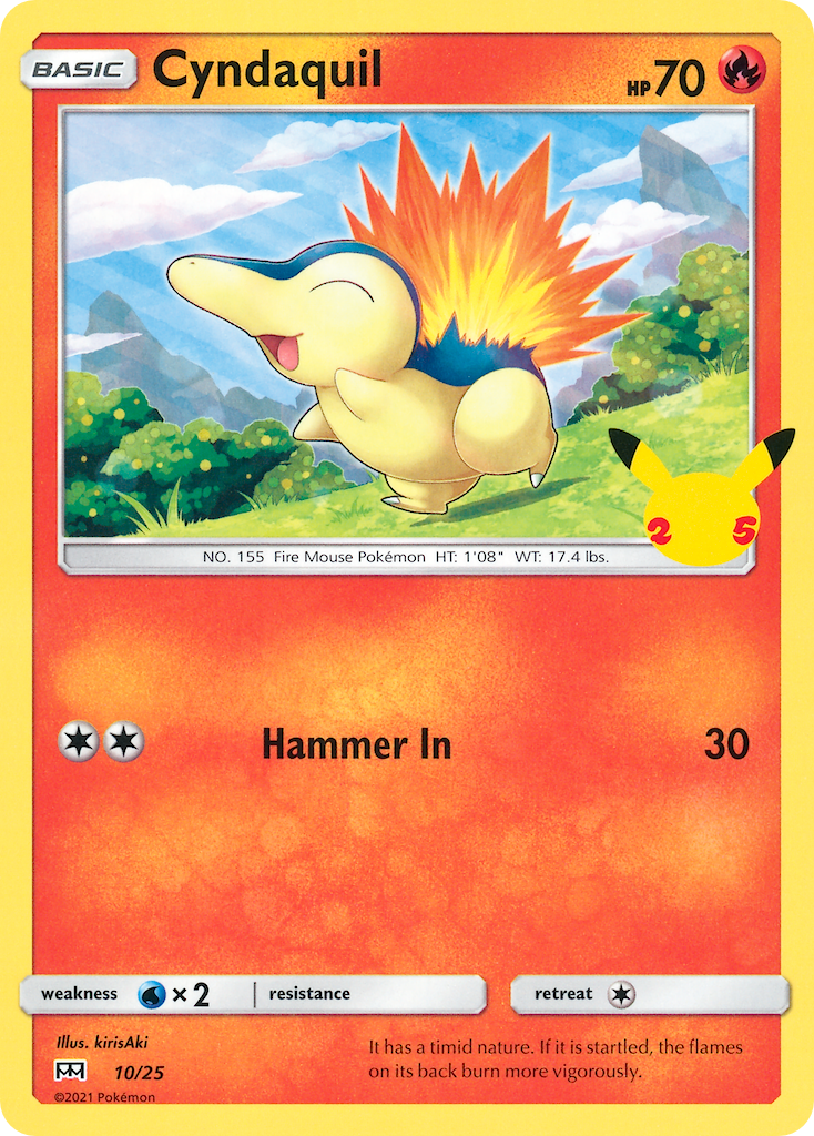 Cyndaquil - 10/25 10/25 - McDonalds 25th Anniversary Promos