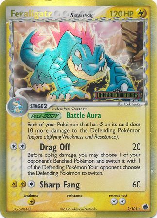 Feraligatr (Delta Species) 2/101 - Dragon Frontiers Reverse Holofoil
