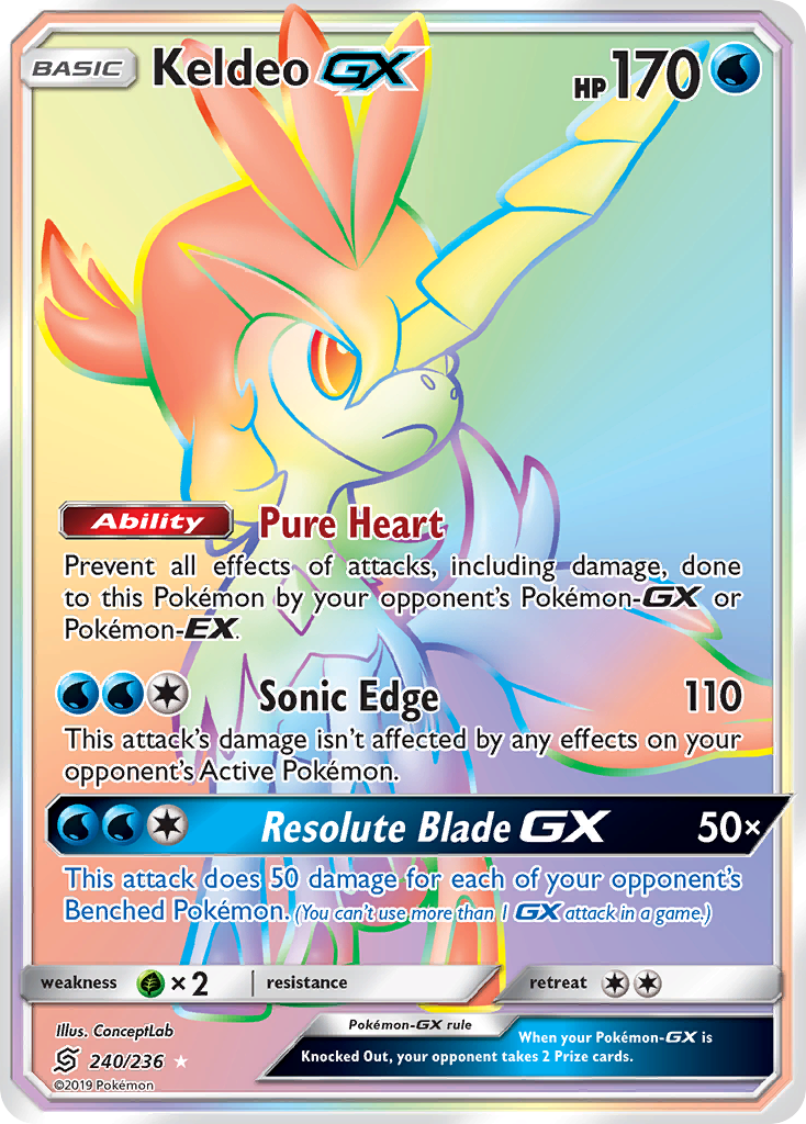 Keldeo GX (Secret)/236 - SM  Unified Minds Holofoil