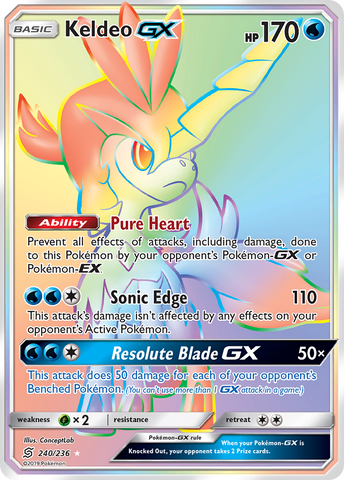 Keldeo GX (Secret)/236 - SM  Unified Minds Holofoil