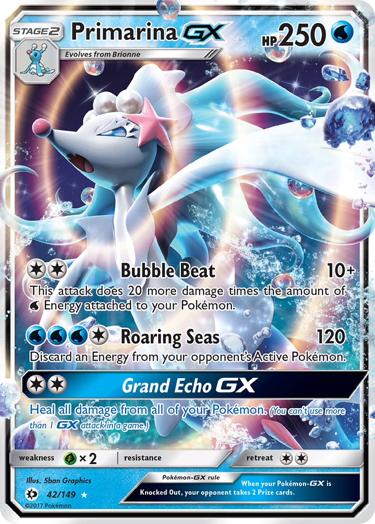 Primarina GX 42/149 - SM Base Set Holofoil