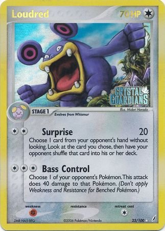 Loudred 23/100 - Crystal Guardians Reverse Holofoil
