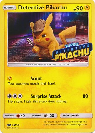 Detective Pikachu - SM170 (Stamped) - SM Promos Holofoil