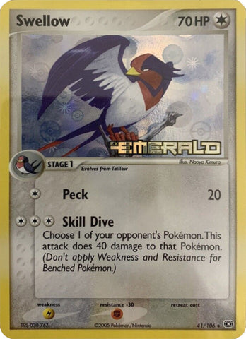 Swellow/106 - Emerald Reverse Holofoil
