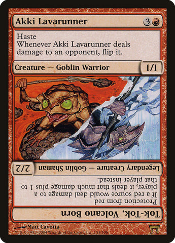 Akki Lavarunner // Tok-Tok, Volcano Born (CHK-153) - Champions of Kamigawa