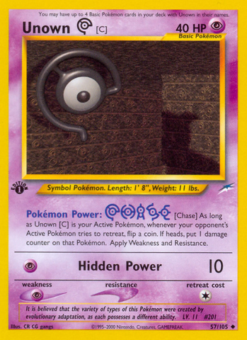 Unown [C]/105 - Neo Destiny 1st Edition