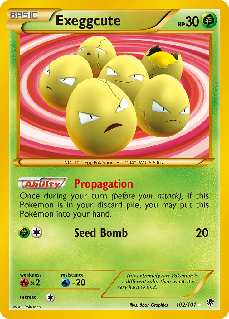 Exeggcute (102 Secret Rare)/101 - Plasma Blast Holofoil