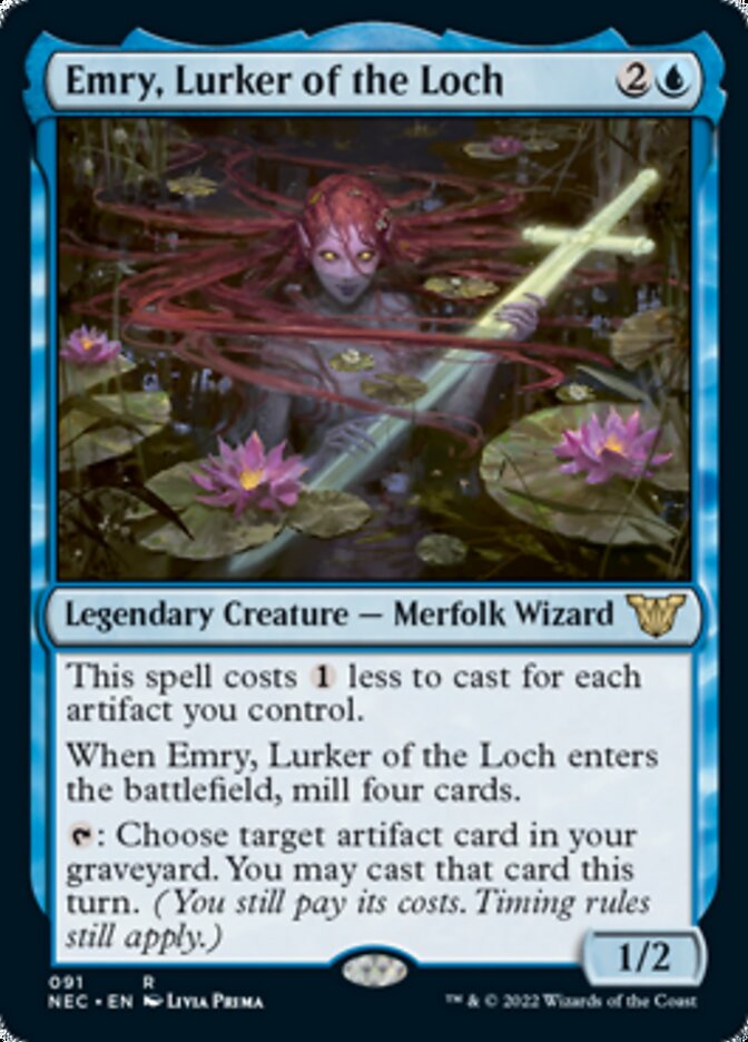 Emry, Lurker of the Loch (NEC-091) - Neon Dynasty Commander