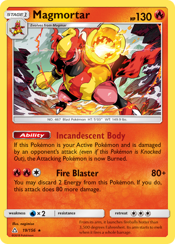 Magmortar/156 - SM  Ultra Prism Holofoil
