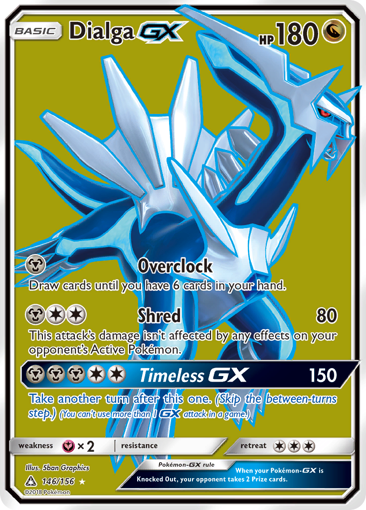 Dialga GX (Full Art)/156 - SM  Ultra Prism Holofoil