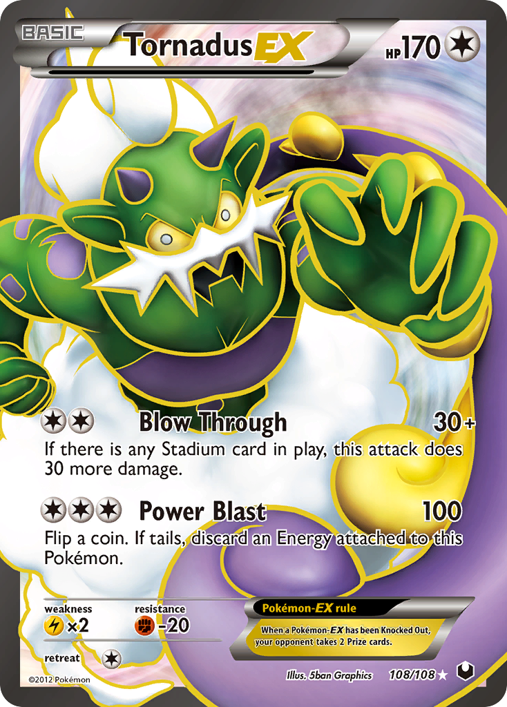 Tornadus EX (108 Full Art)/108 - Dark Explorers Holofoil