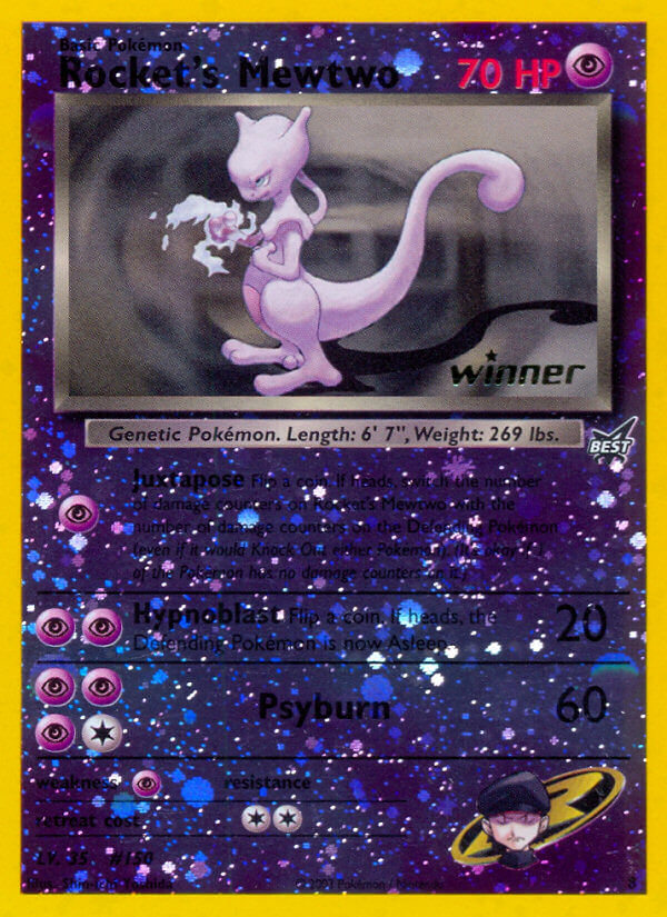 Rocket's Mewtwo - 8 [Winner]/9 - Best of Promos Reverse Holofoil