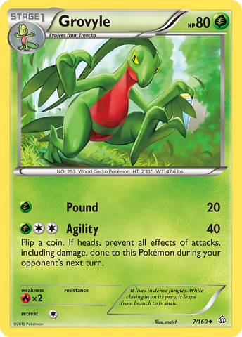 Grovyle 7/160 - XY  Primal Clash