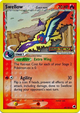Swellow (Delta Species)/101 - Dragon Frontiers Reverse Holofoil