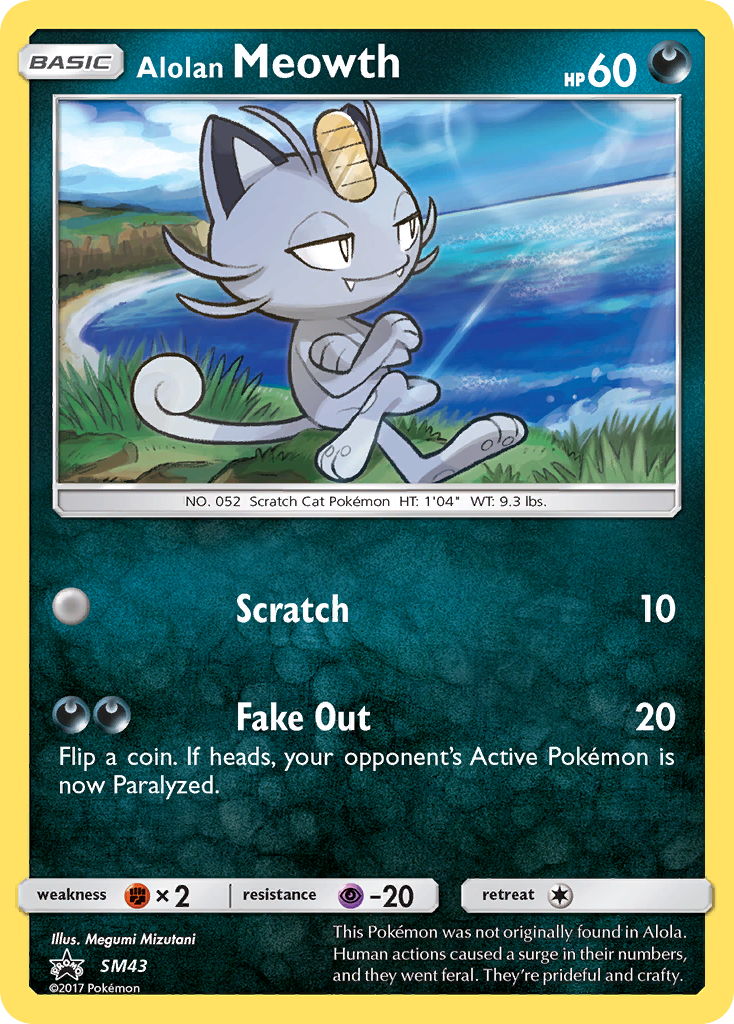 Alolan Meowth - SM43 SM43/248 - SM Promos Holofoil